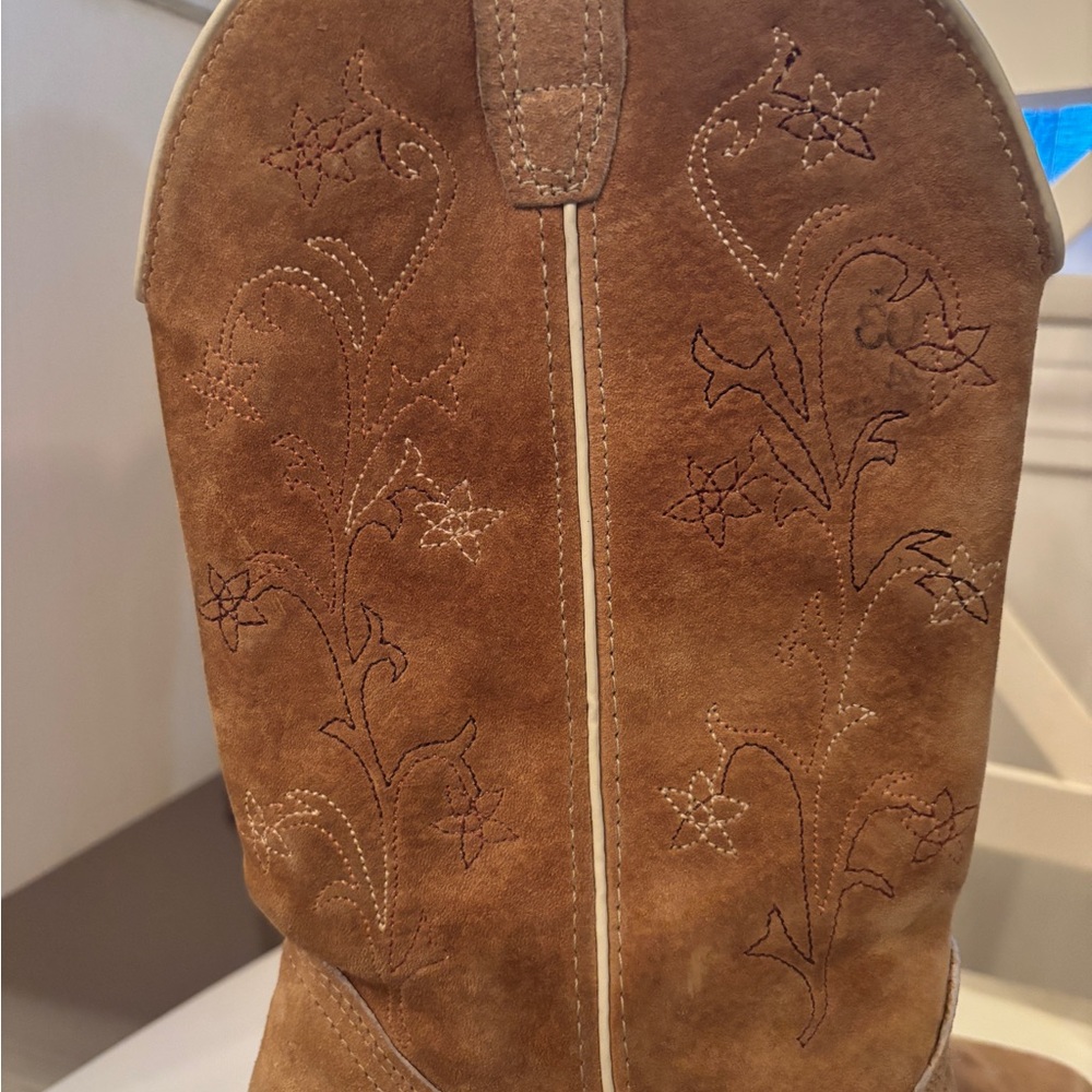 Wolverine suede Cowboy boots, Western wear brown Size 8 - Picture 6 of 8